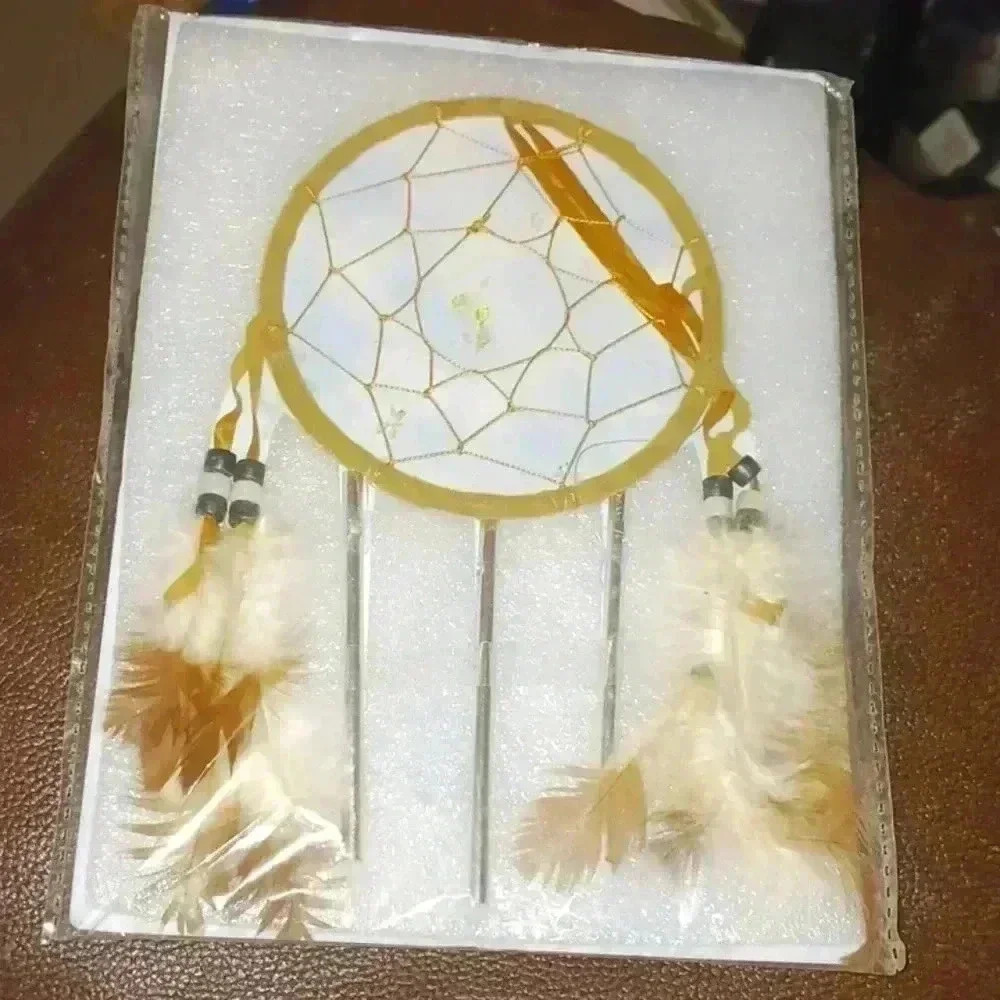 NIP Wind Chime Legend of the Dreamcatcher Dream Catcher w/ Chimes & Feathers - B